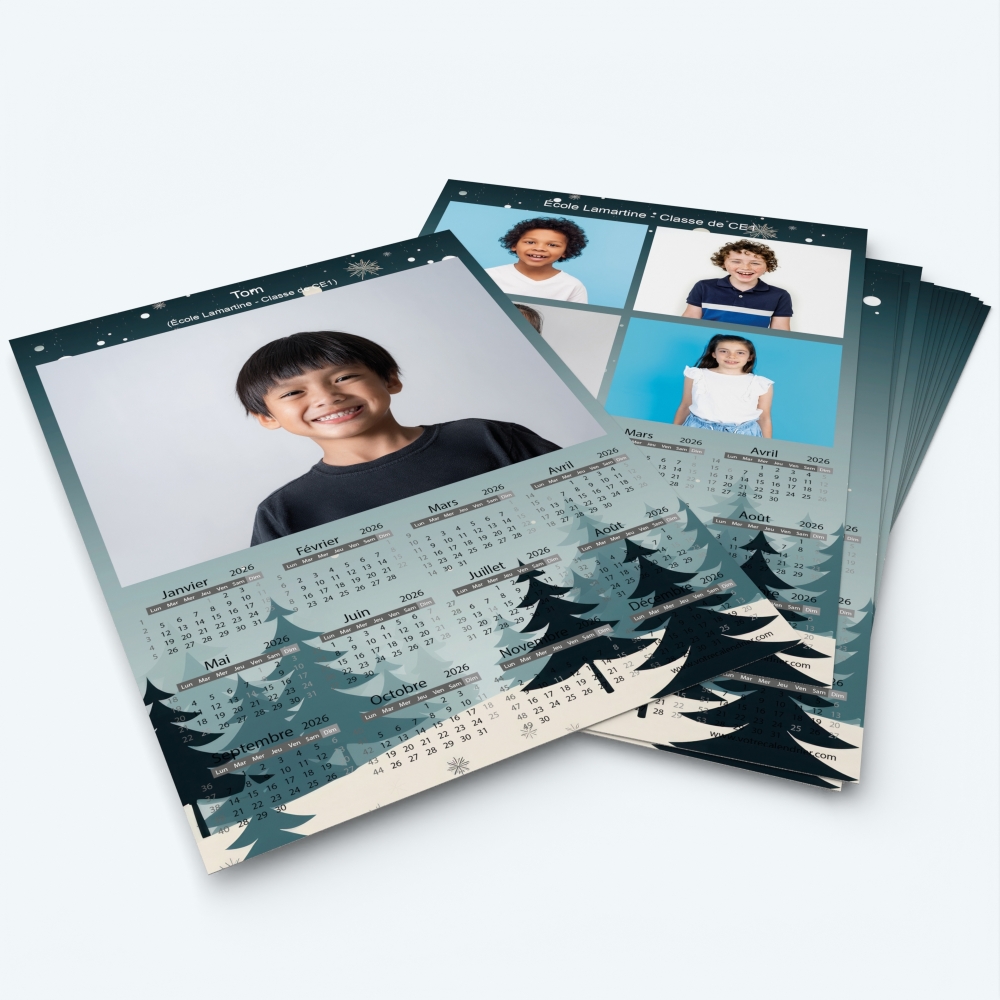 Pack multi calendriers - Une ou plusieurs photos pour chaque enfant