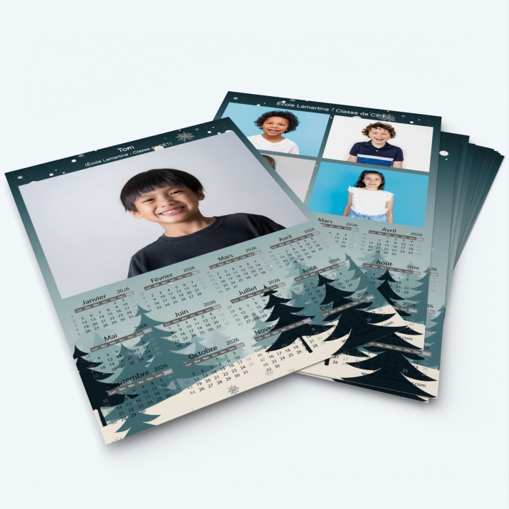 Pack multi calendriers - Une ou plusieurs photos pour chaque enfant