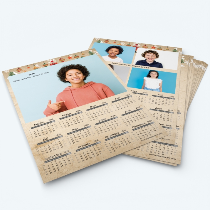 Pack multi calendriers - Une ou plusieurs photos pour chaque enfant