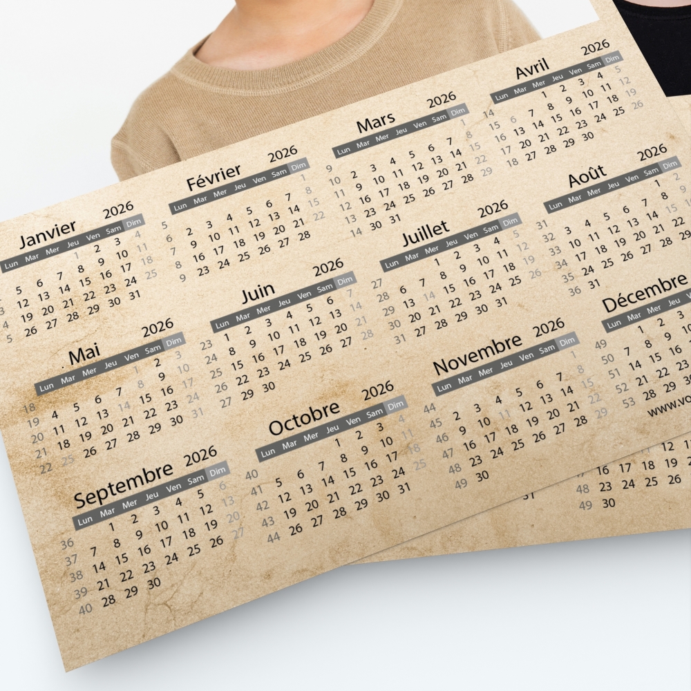 Pack multi calendriers - Grille calendaire utile et pratique