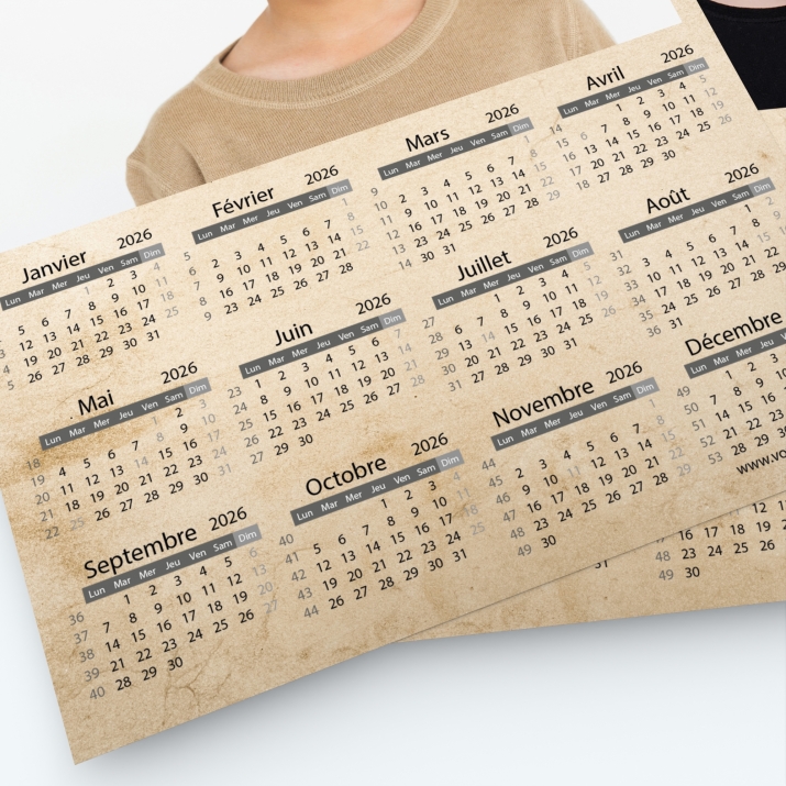 Pack multi calendriers - Grille calendaire utile et pratique