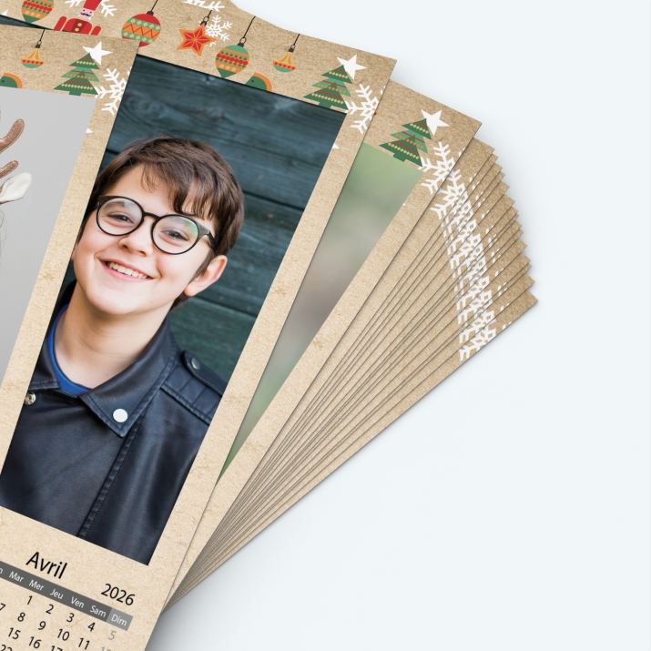 Pack multi calendriers - Papier épais rigide 400 g/m2