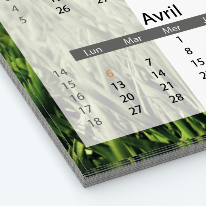 Calendrier photo Maillot de Football - Papier épais rigide 400 g/m2