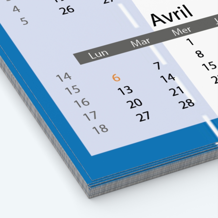 Calendrier photo Maillot de Volley - Papier épais rigide 400 g/m2