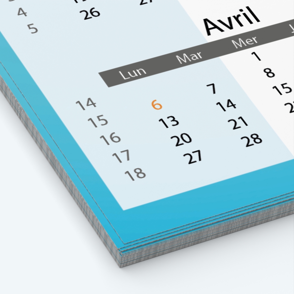 Calendrier photo Maillot de Badminton - Papier épais rigide 400 g/m2