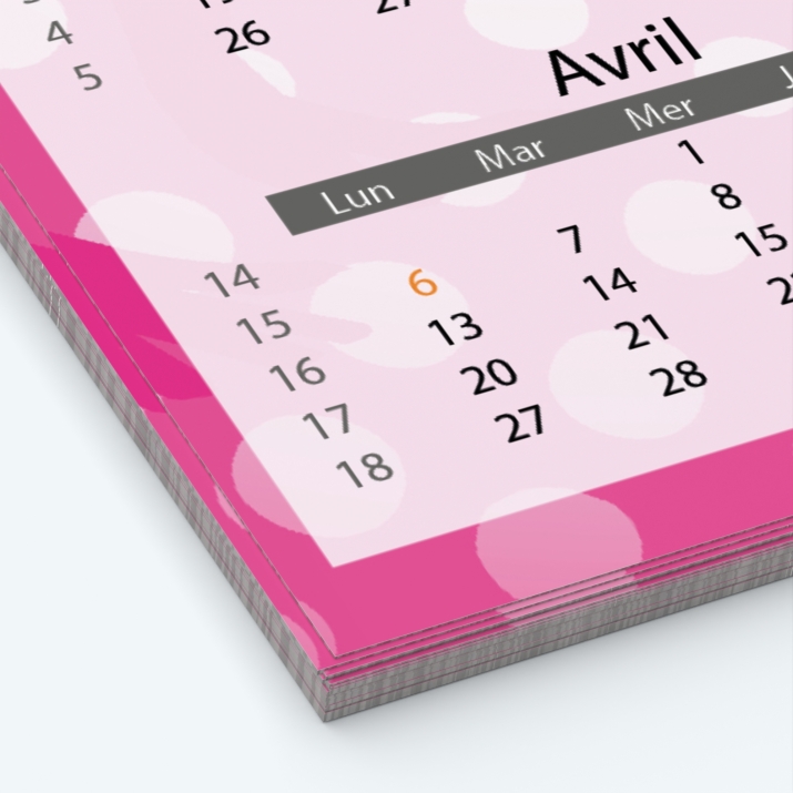 Calendrier photo Maillot de Gym - Papier épais rigide 400 g/m2