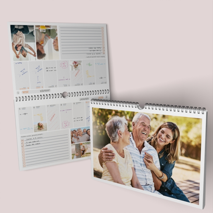 Calendrier photo mural semainier