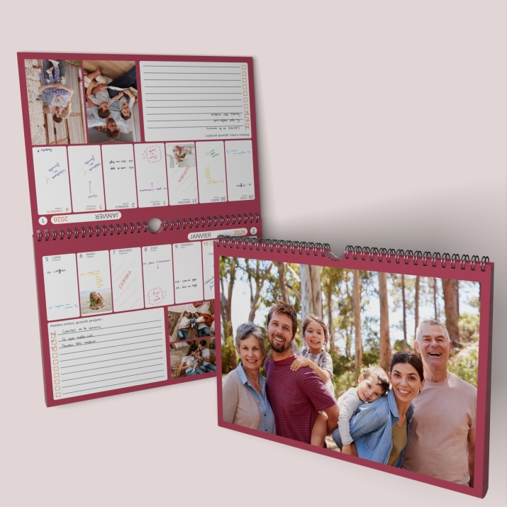 Calendrier photo mural semainier