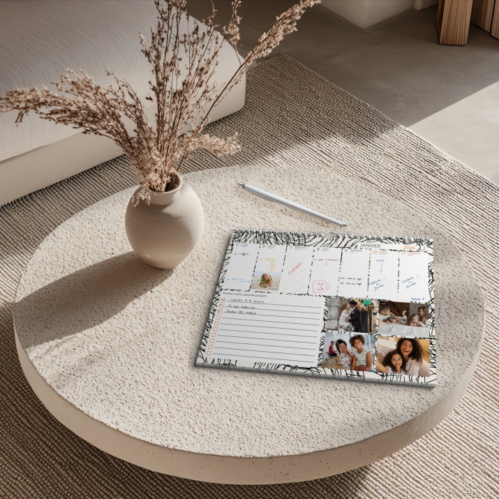 Calendrier photo mural semainier