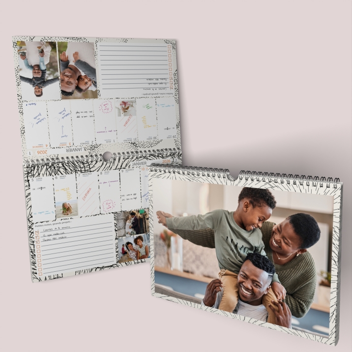 Calendrier photo mural semainier