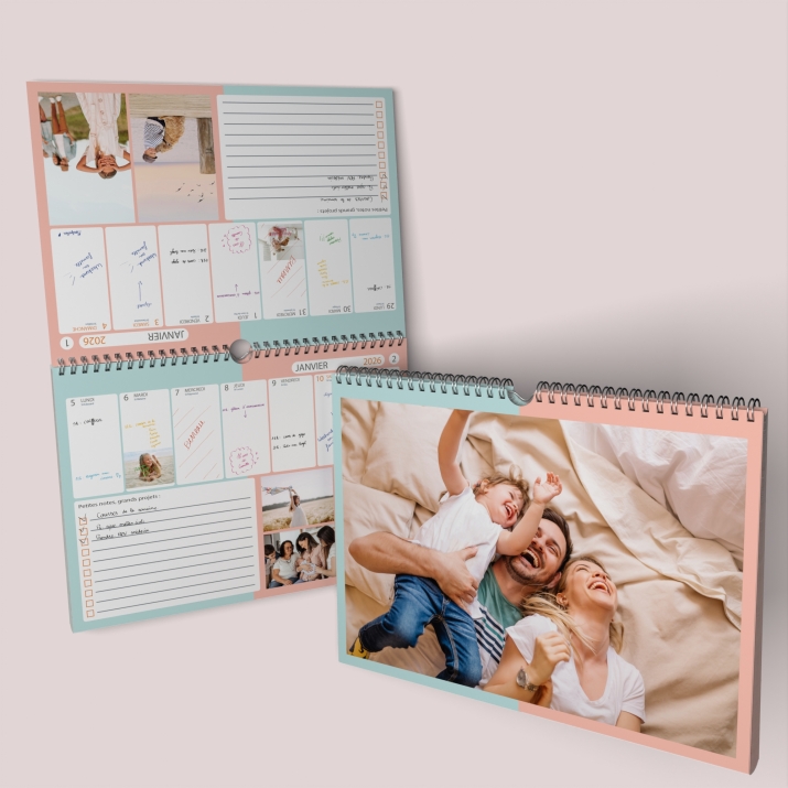 Calendrier photo mural semainier