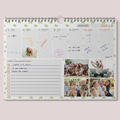Calendrier photo mural semainier