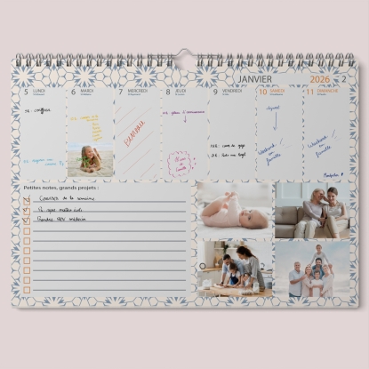 Calendrier photo mural semainier