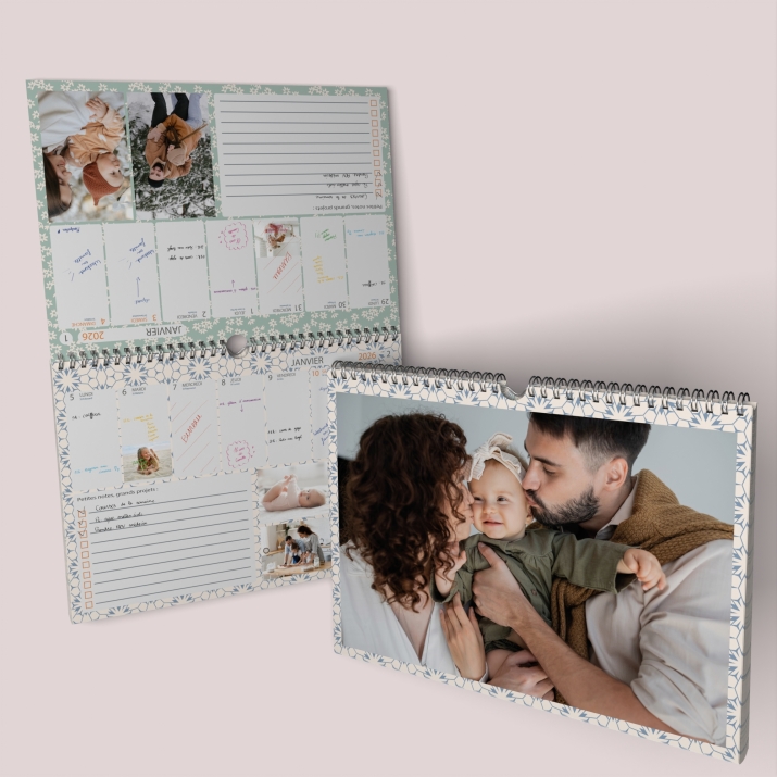 Calendrier photo mural semainier