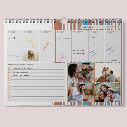 Calendrier photo mural semainier