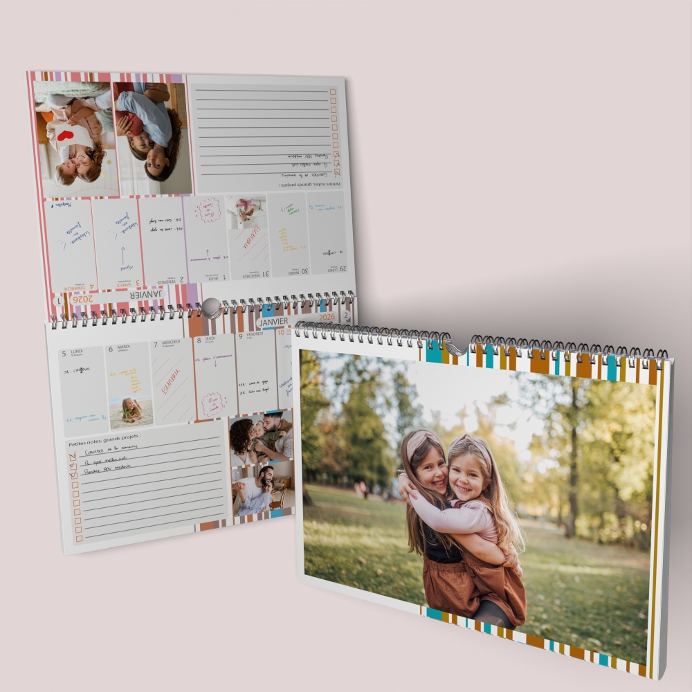 Calendrier photo mural semainier