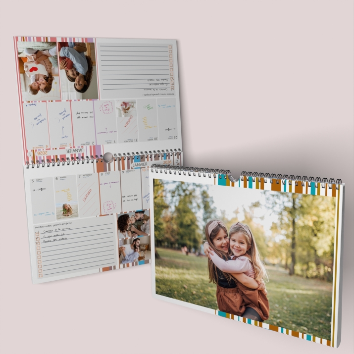 Calendrier photo mural semainier