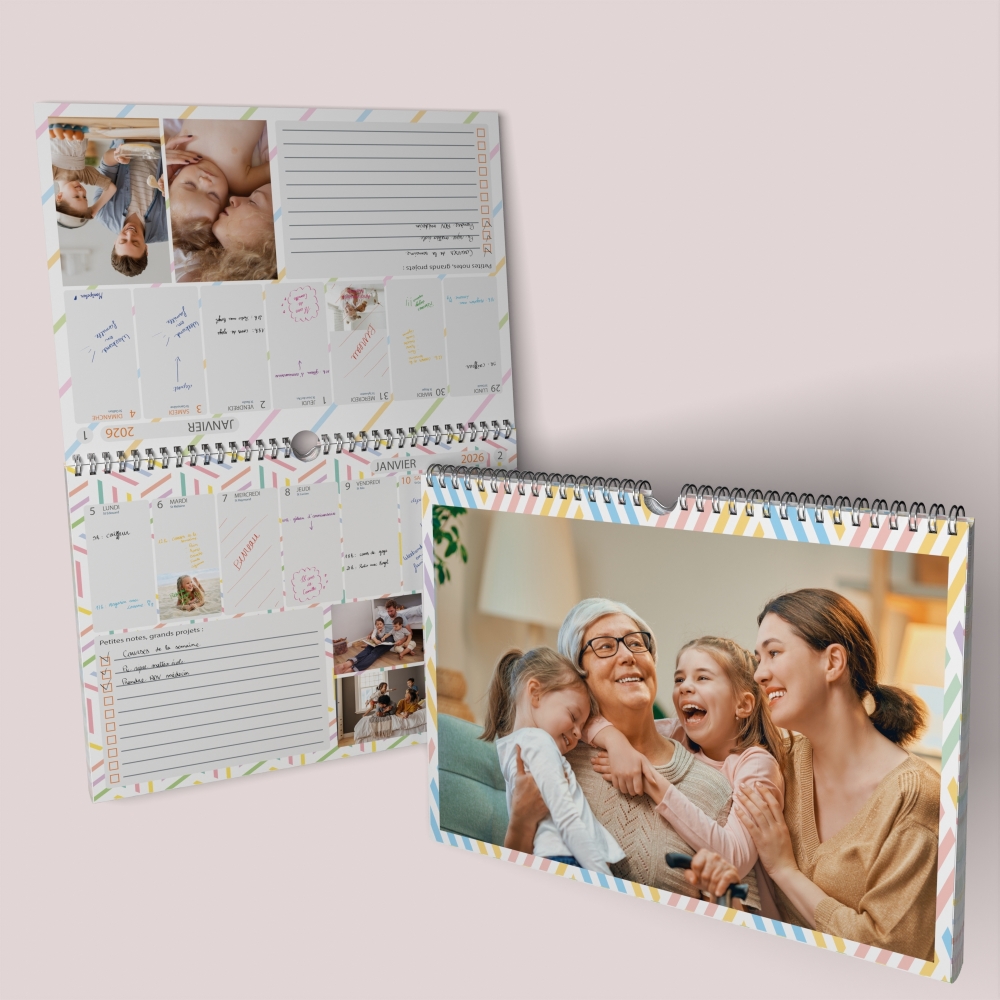 Calendrier photo mural semainier