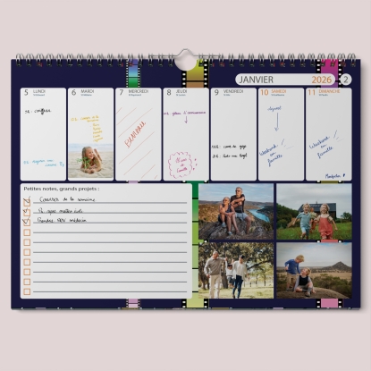 Calendrier photo mural semainier