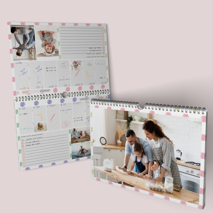 Calendrier photo mural semainier
