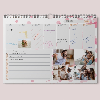 Calendrier photo mural semainier