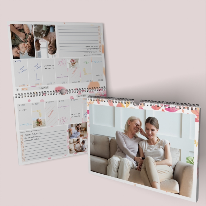 Calendrier photo mural semainier