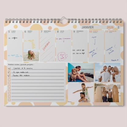 Calendrier photo mural semainier