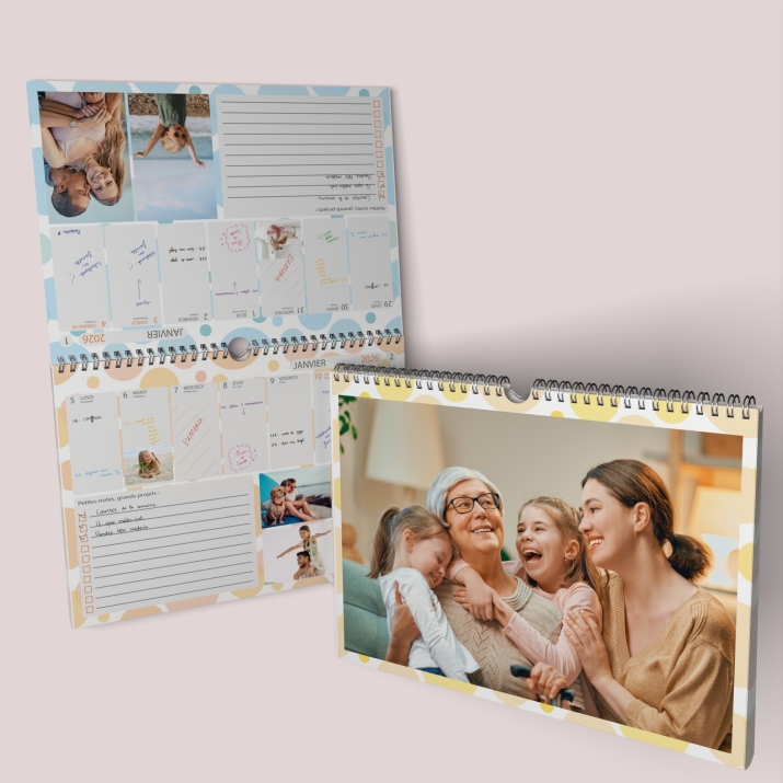 Calendrier photo mural semainier