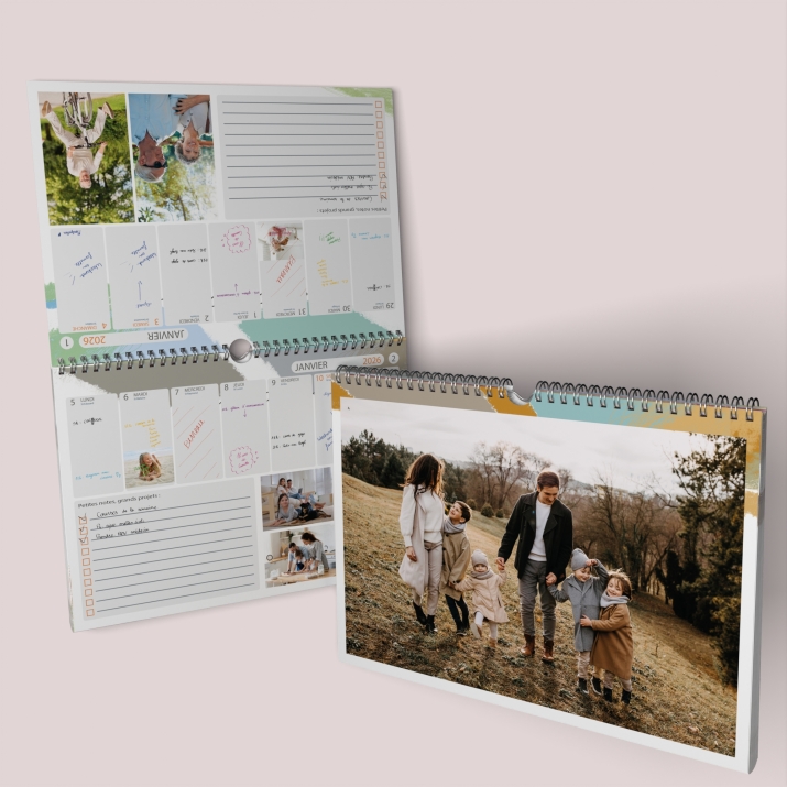 Calendrier photo mural semainier