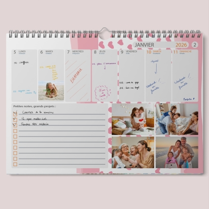 Calendrier photo mural semainier