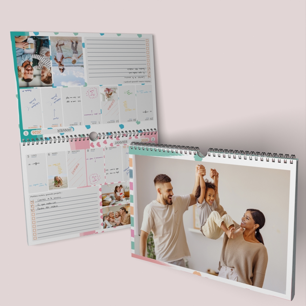Calendrier photo mural semainier