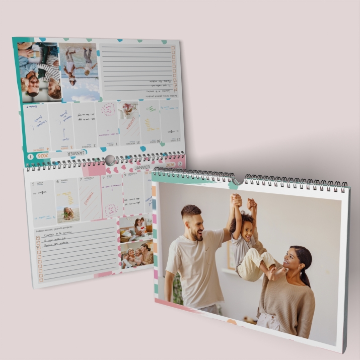 Calendrier photo mural semainier