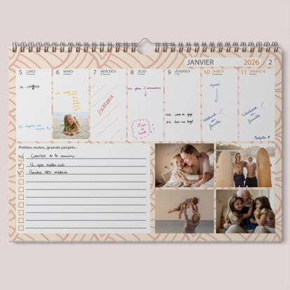 Calendrier photo mural semainier