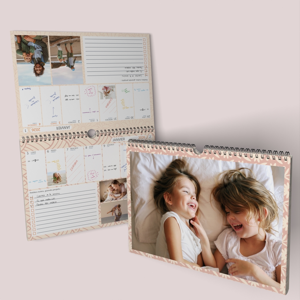 Calendrier photo mural semainier