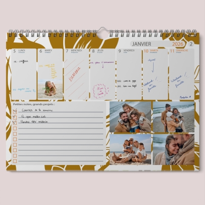 Calendrier photo mural semainier