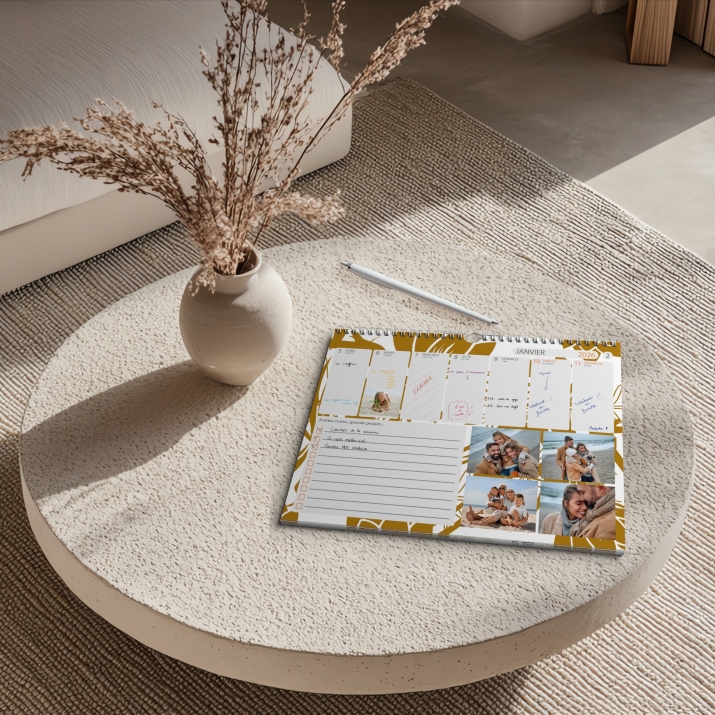 Calendrier photo mural semainier