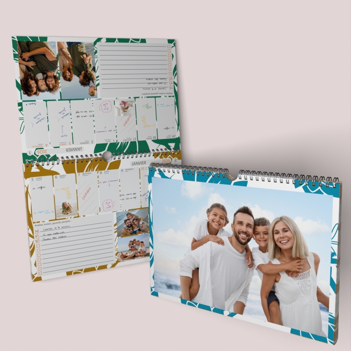 Calendrier photo mural semainier