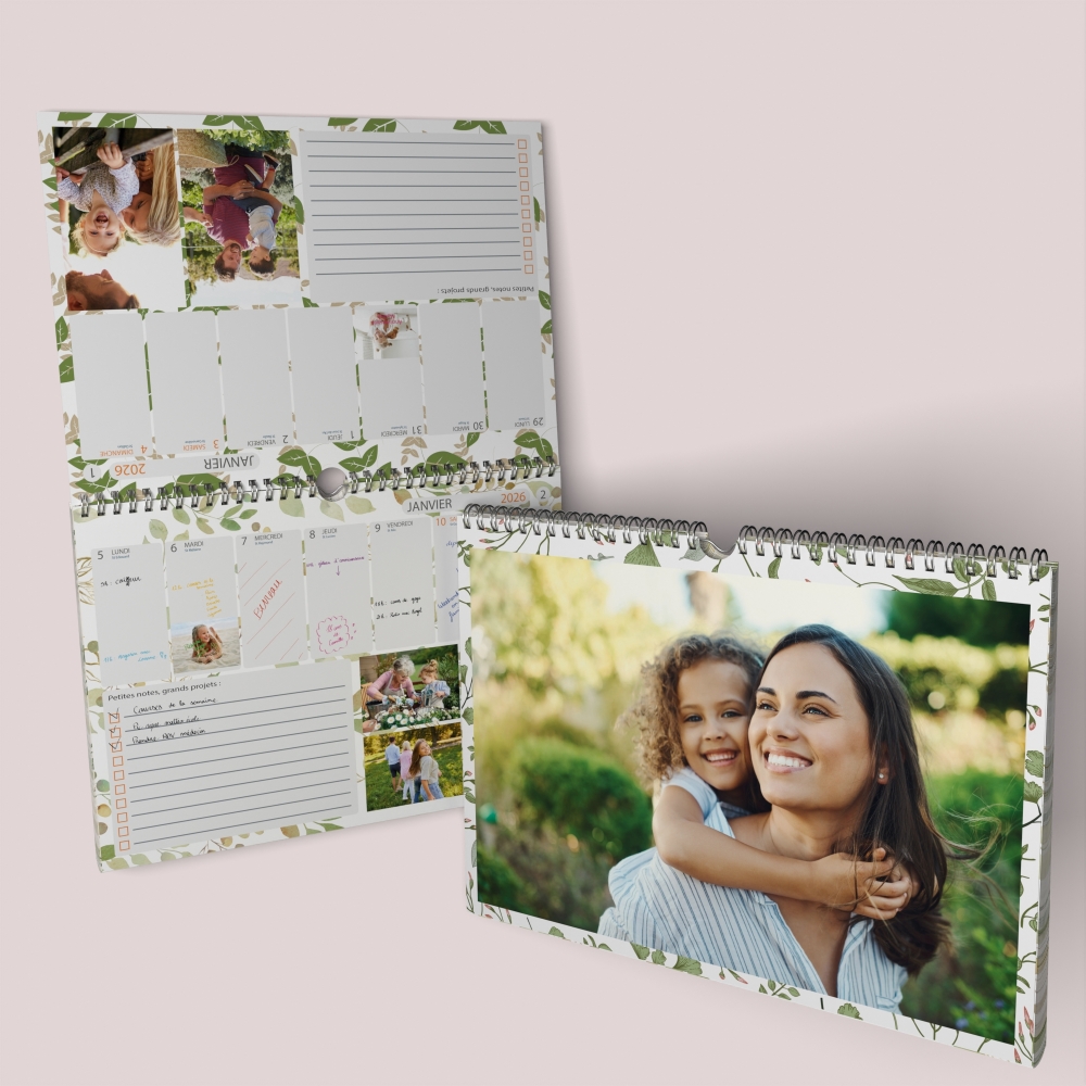 Calendrier photo mural semainier