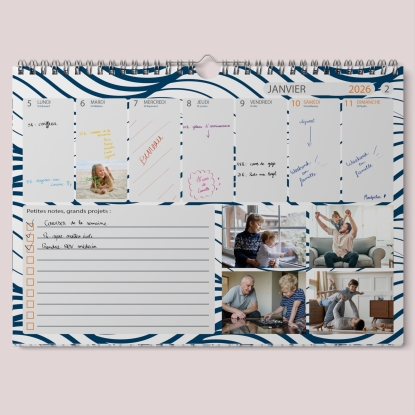 Calendrier photo mural semainier