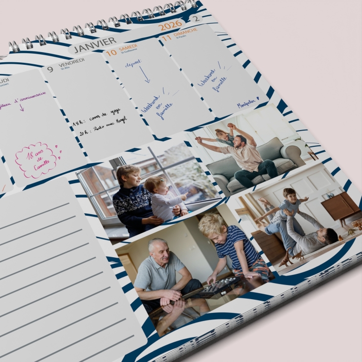 Calendrier photo mural semainier