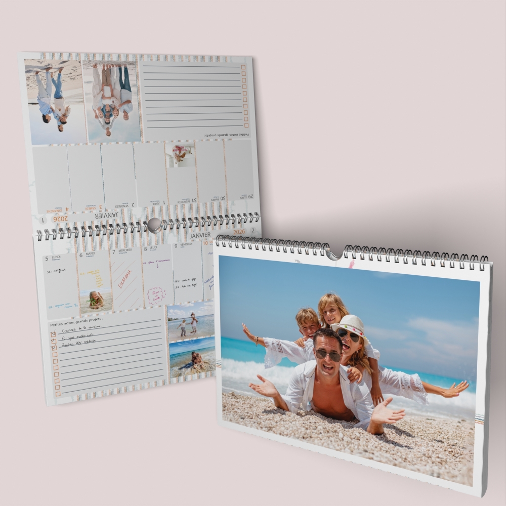 Calendrier photo mural semainier