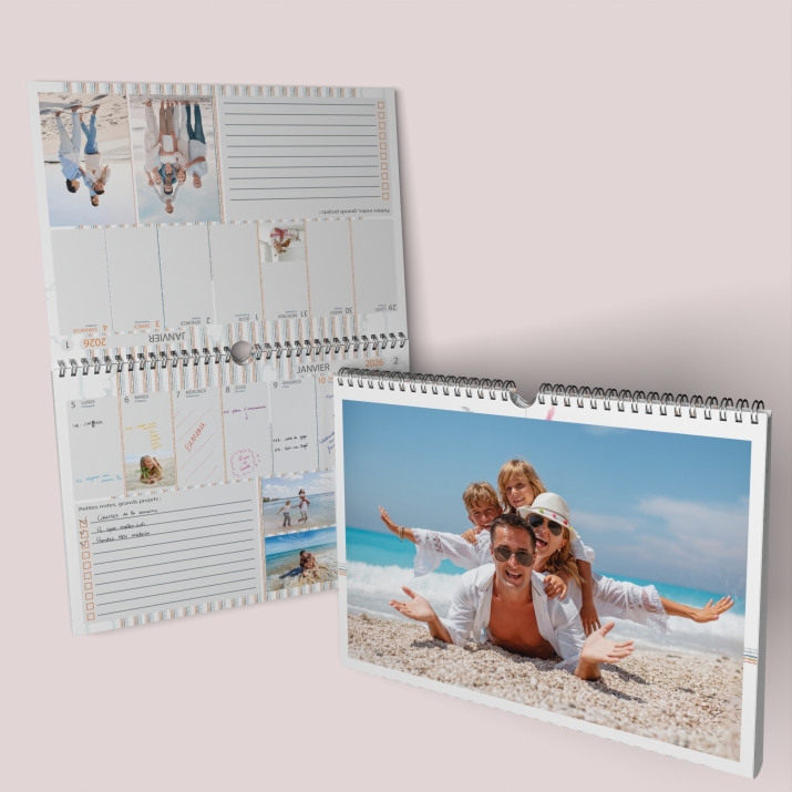Calendrier photo mural semainier