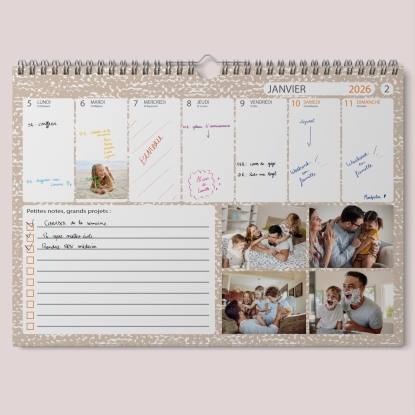 Calendrier photo mural semainier