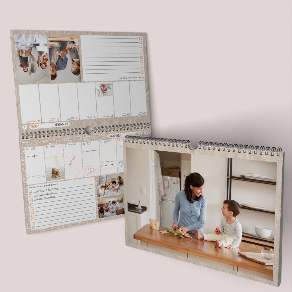 Calendrier photo mural semainier