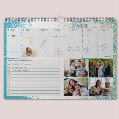 Calendrier photo mural semainier