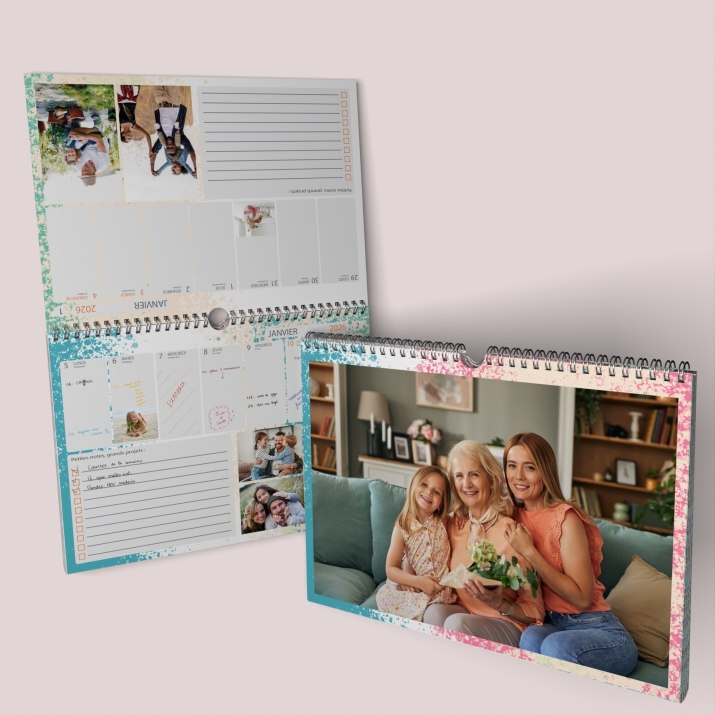 Calendrier photo mural semainier