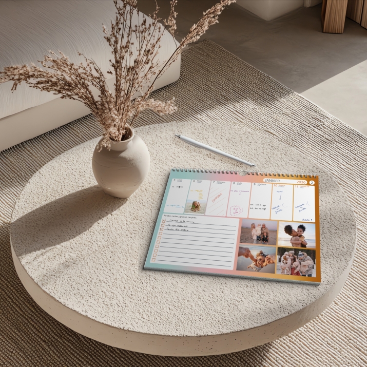 Calendrier photo mural semainier