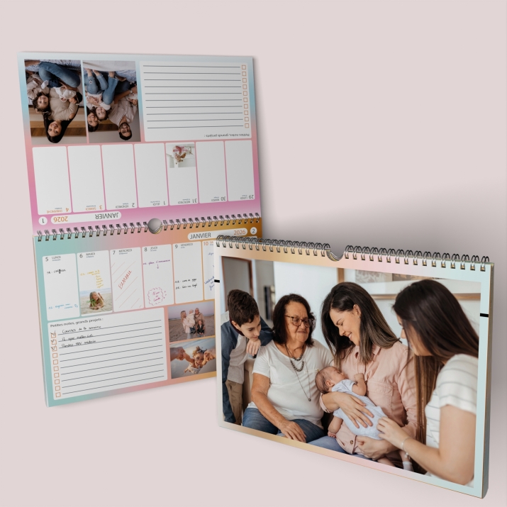 Calendrier photo mural semainier