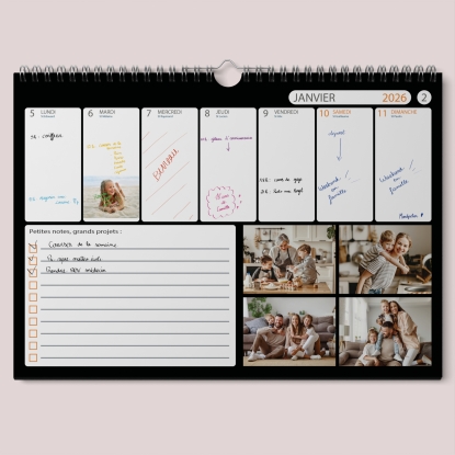 Calendrier photo mural semainier