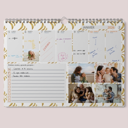 Calendrier photo mural semainier